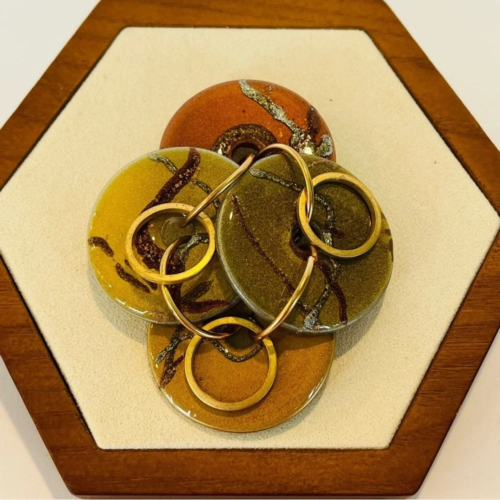 Vintage Jorgel Earth Tone Brooch